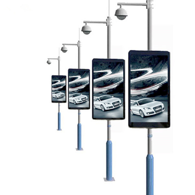 P4mm Smart LED Panel Street Road Reklama LED Lamp Post Banner