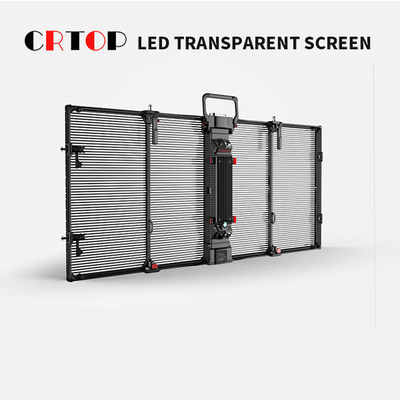 Centrum handlowe Zewnętrzny przezroczysty ekran LED Szafka 1000 * 500 mm