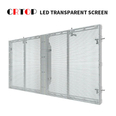 Centrum handlowe Zewnętrzny przezroczysty ekran LED Szafka 1000 * 500 mm