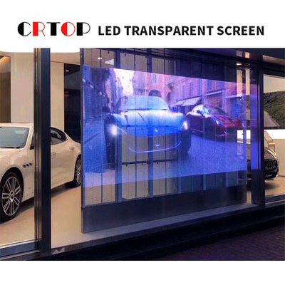 Centrum handlowe Zewnętrzny przezroczysty ekran LED Szafka 1000 * 500 mm