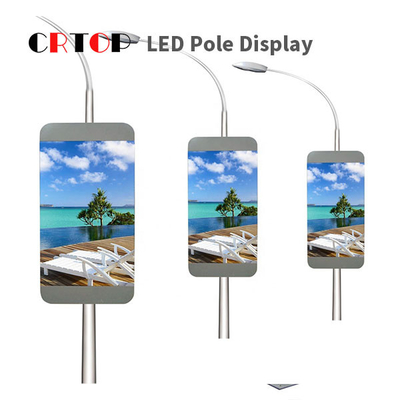 Słup oświetlenia ulicznego P4mm Przydrożny cyfrowy ekran Smart LED z oznakowaniem